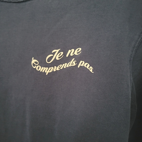 ZARA Men's T-shirt "Je ne comprends pas" - Size Small - Picture 2 of 4